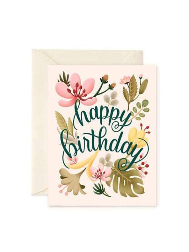 Clap Clap Design Tropical Plants Birthday Card - Cream | Twentyseven Toronto