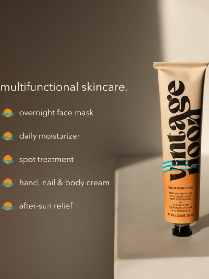 Vintage Noon Vacation Skin Redness Recovery Overnight Mask and Moisturizer | Twentyseven Toronto