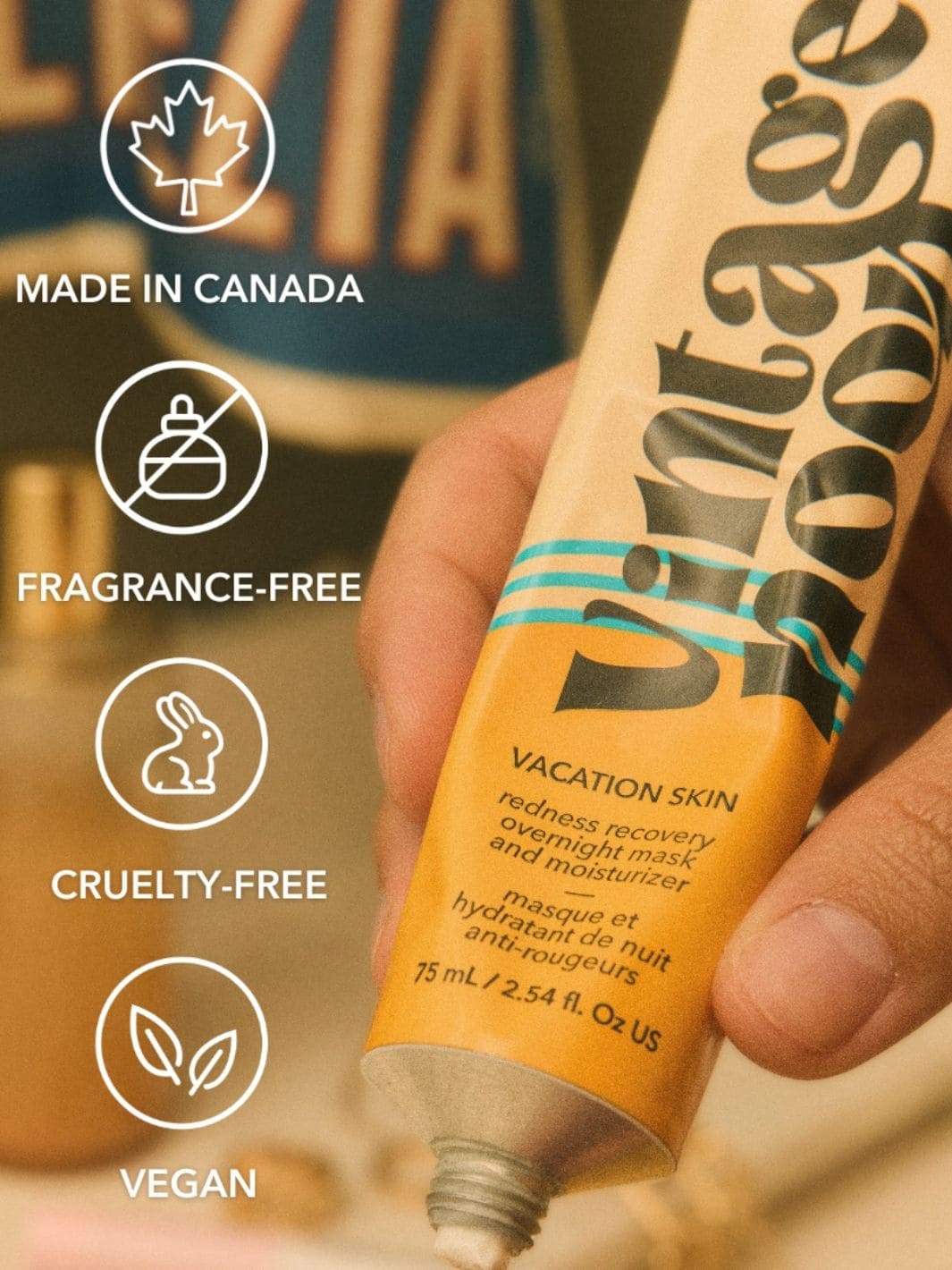 Vintage Noon Vacation Skin Redness Recovery Overnight Mask and Moisturizer | Twentyseven Toronto