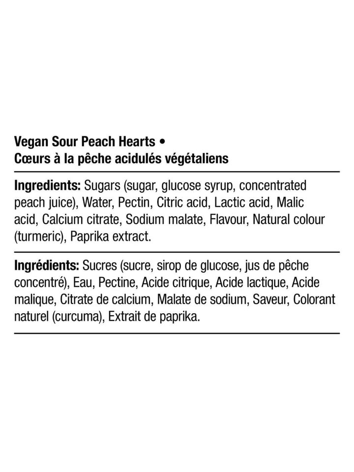 Squish Candy Vegan Sour Peach Hearts Gummies | Twentyseven Toronto