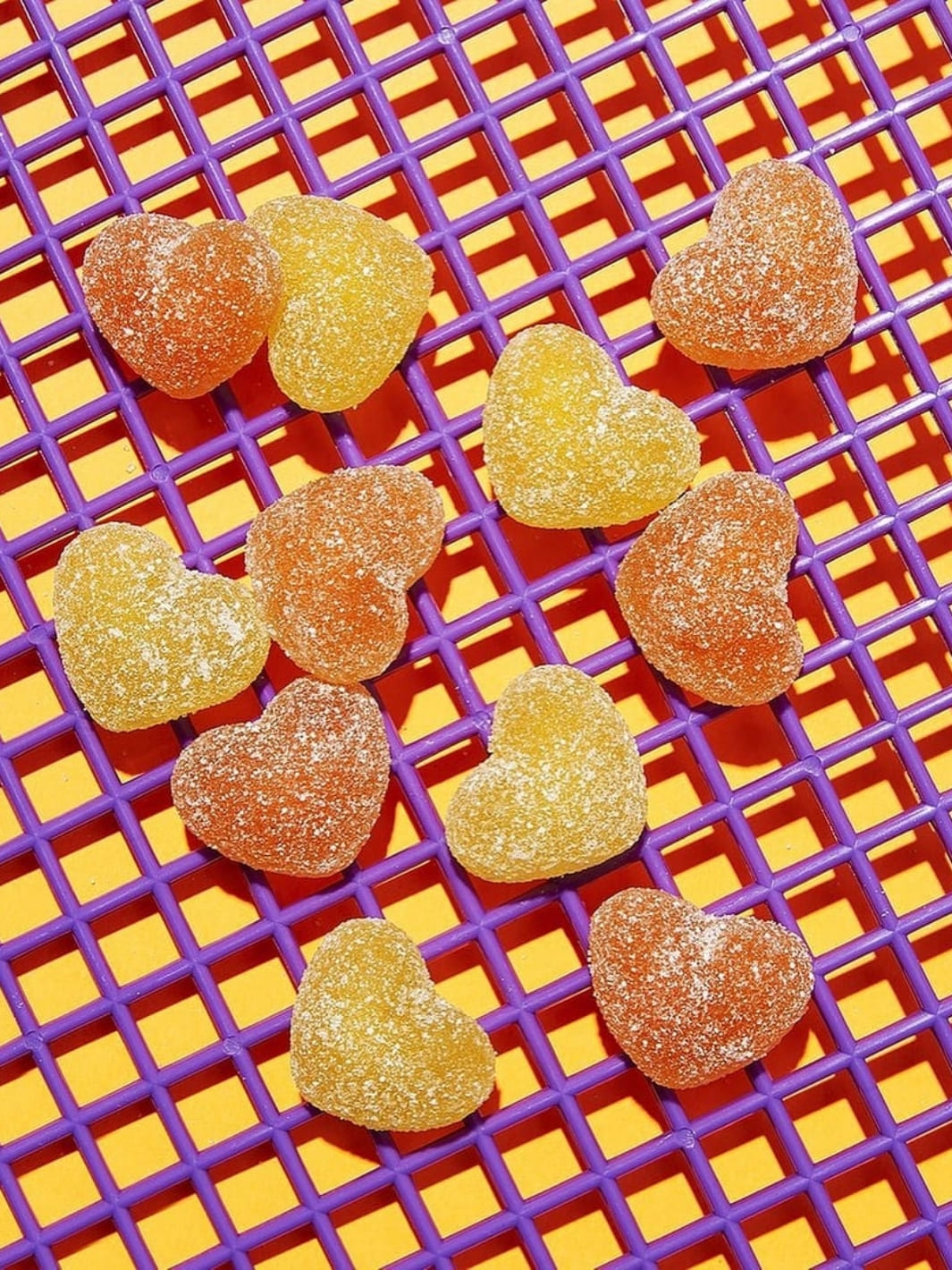 Squish Candy Vegan Sour Peach Hearts Gummies | Twentyseven Toronto