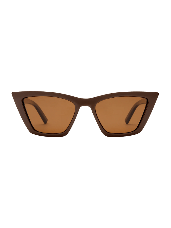 Le Specs Velodrome - Cocoa sunglasses against a transparent background | Twentyseven Toronto