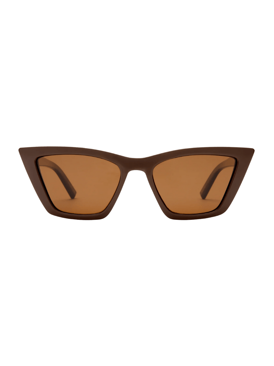 Le Specs Velodrome - Cocoa sunglasses against a transparent background | Twentyseven Toronto