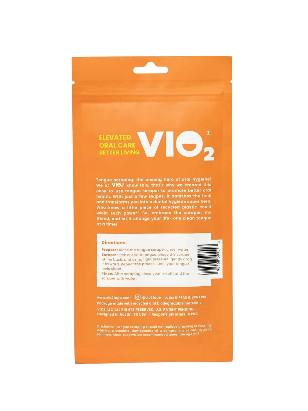 VIO2™ Tongue Scraper - Pack of 3 Reusable Scrapers | Twentyseven Toronto