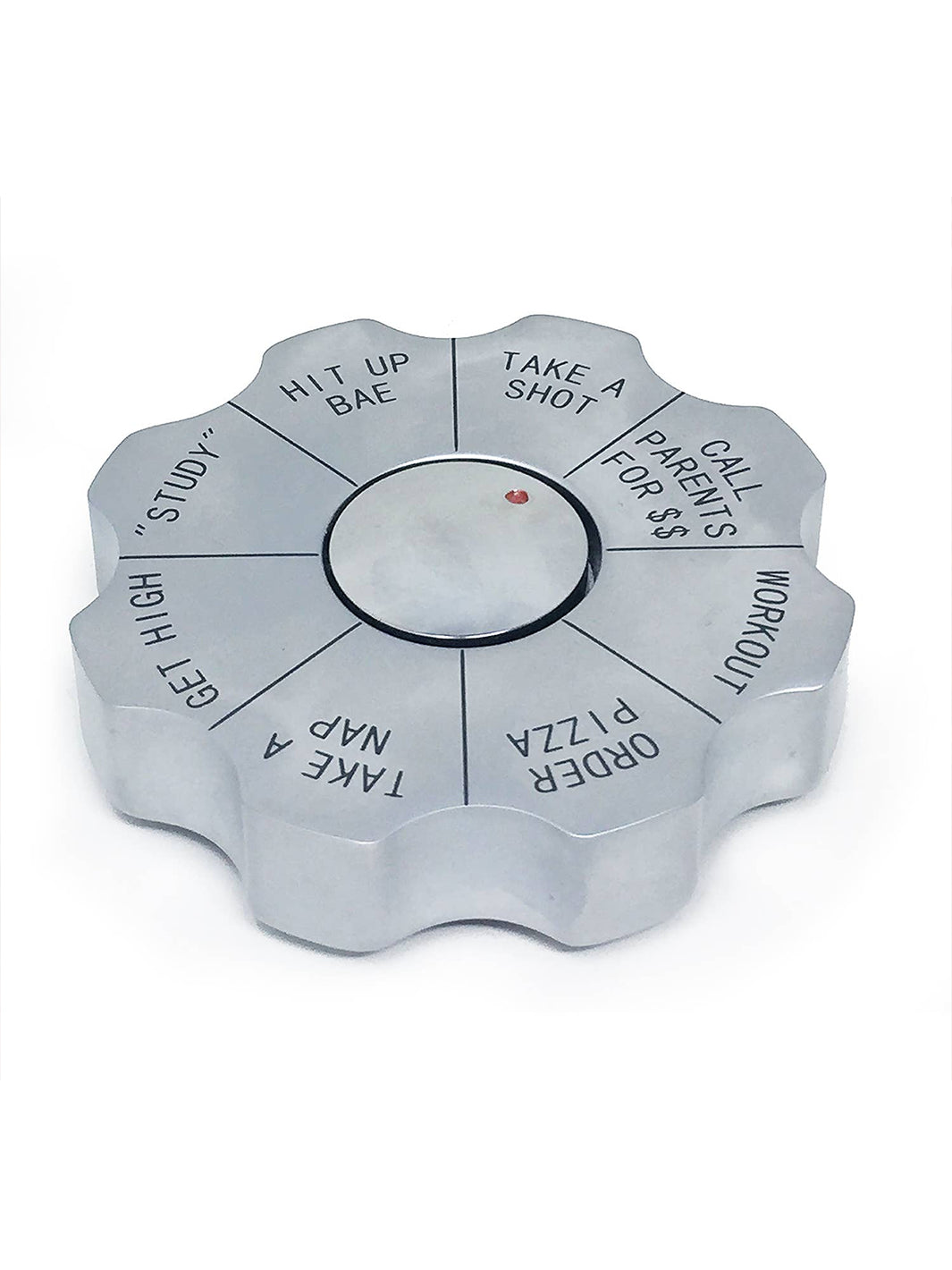Volume 1 College Spinner Decision Maker paperweight featuring playful student life decision options | Twentyseven Toronto
