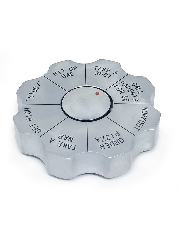 Volume 1 College Spinner Decision Maker paperweight featuring playful student life decision options | Twentyseven Toronto