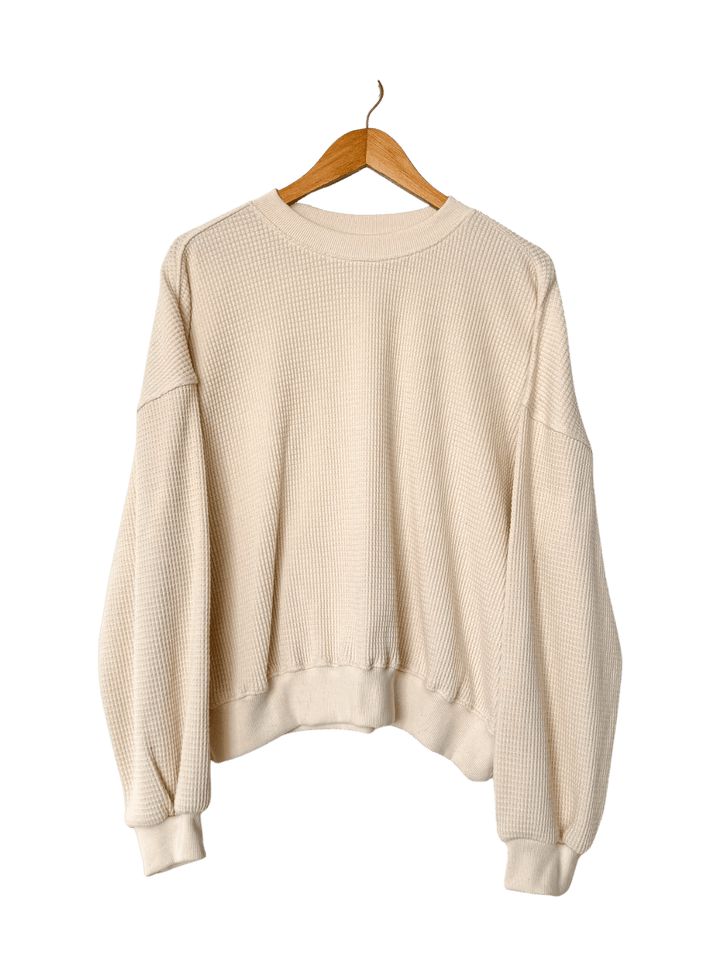 Le Bon Shoppe Waffle Core Sweatshirt in Naturel | Twentyseven Toronto
