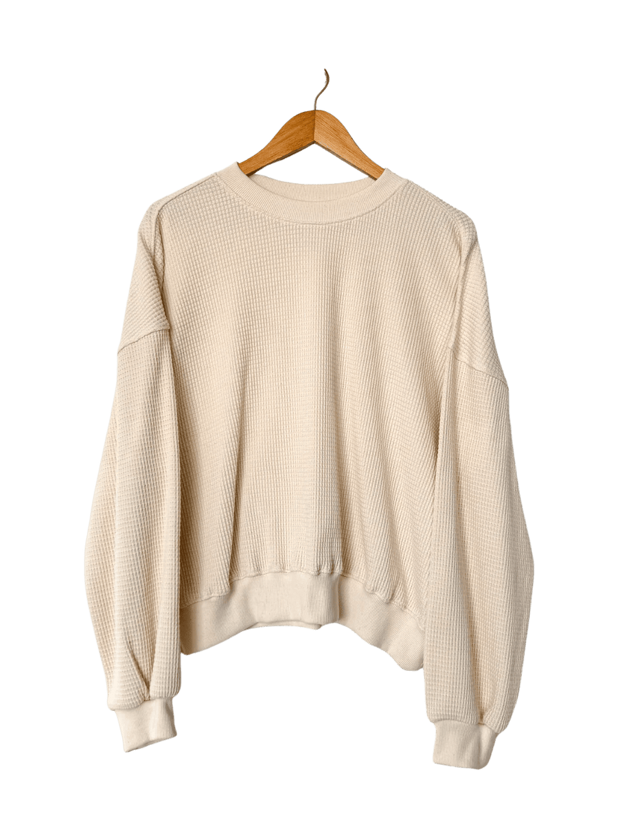 Le Bon Shoppe Waffle Core Sweatshirt in Naturel | Twentyseven Toronto