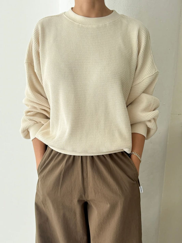 Le Bon Shoppe Waffle Core Sweatshirt in Naturel | Twentyseven Toronto