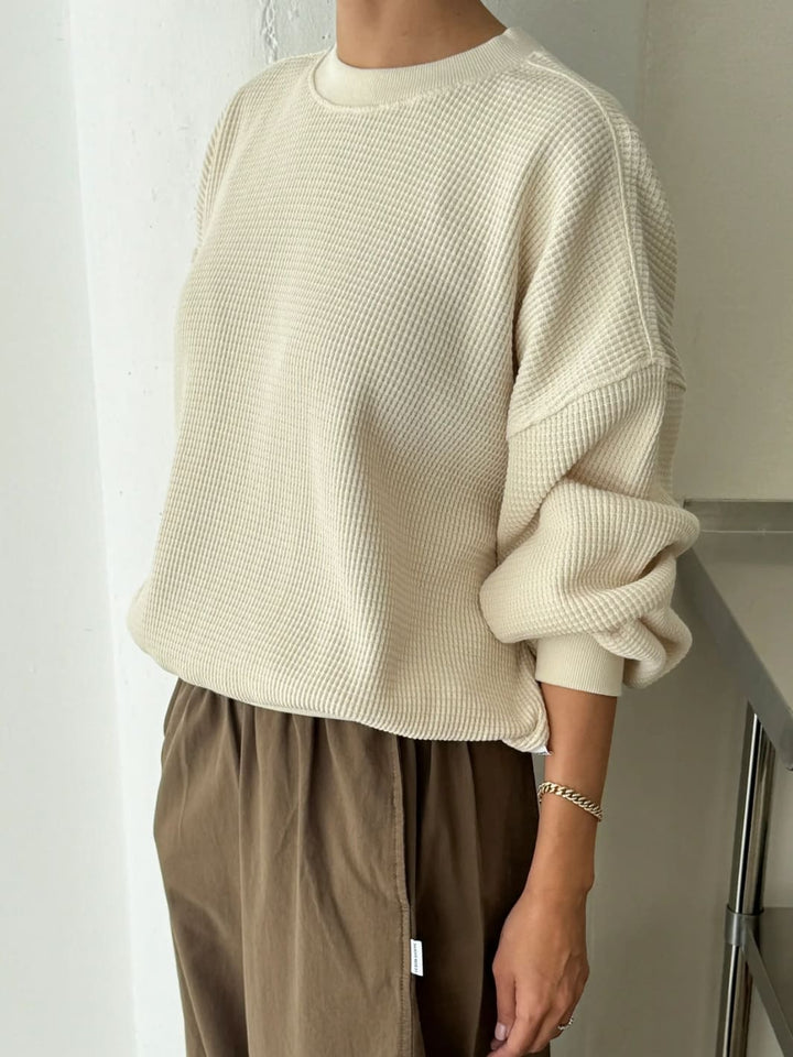 Le Bon Shoppe Waffle Core Sweatshirt in Naturel | Twentyseven Toronto