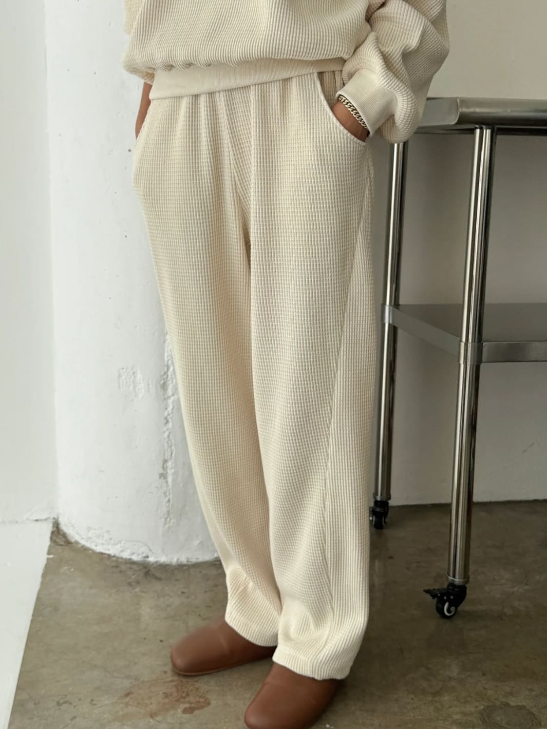 Le Bon Shoppe Waffle Lo Pants in Naturel | Twentyseven Toronto