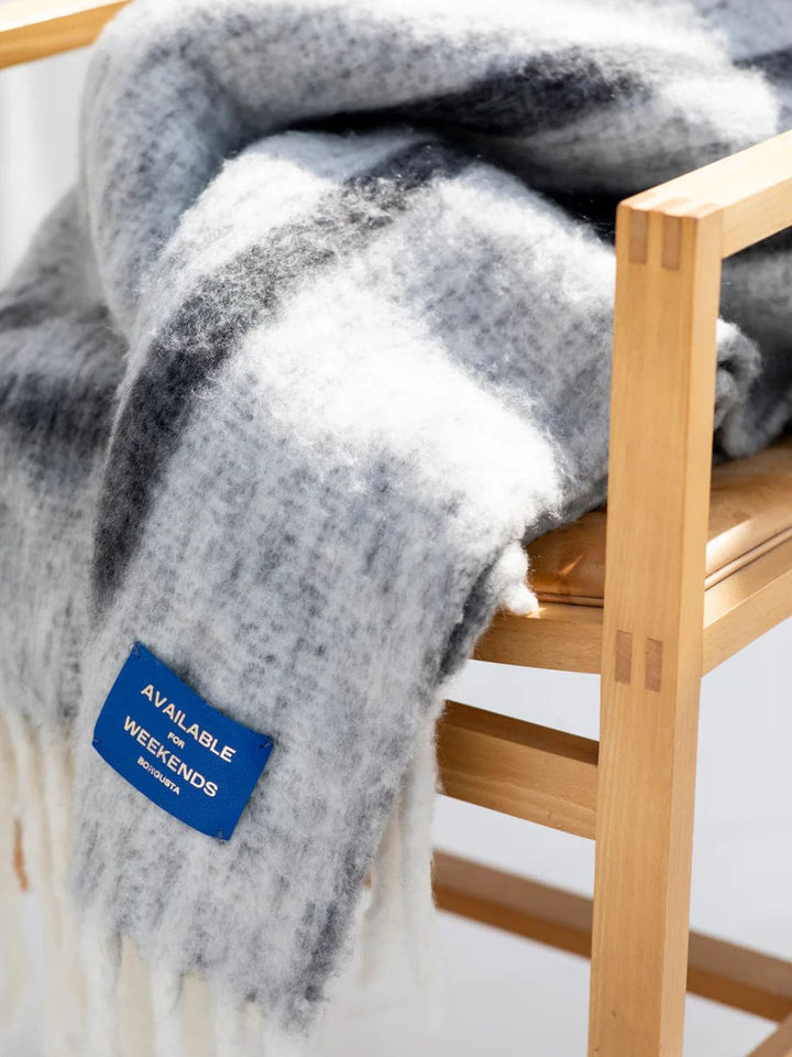 Bongusta Weekend Plaid, Creme & Ink Blanket | Twentyseven Toronto