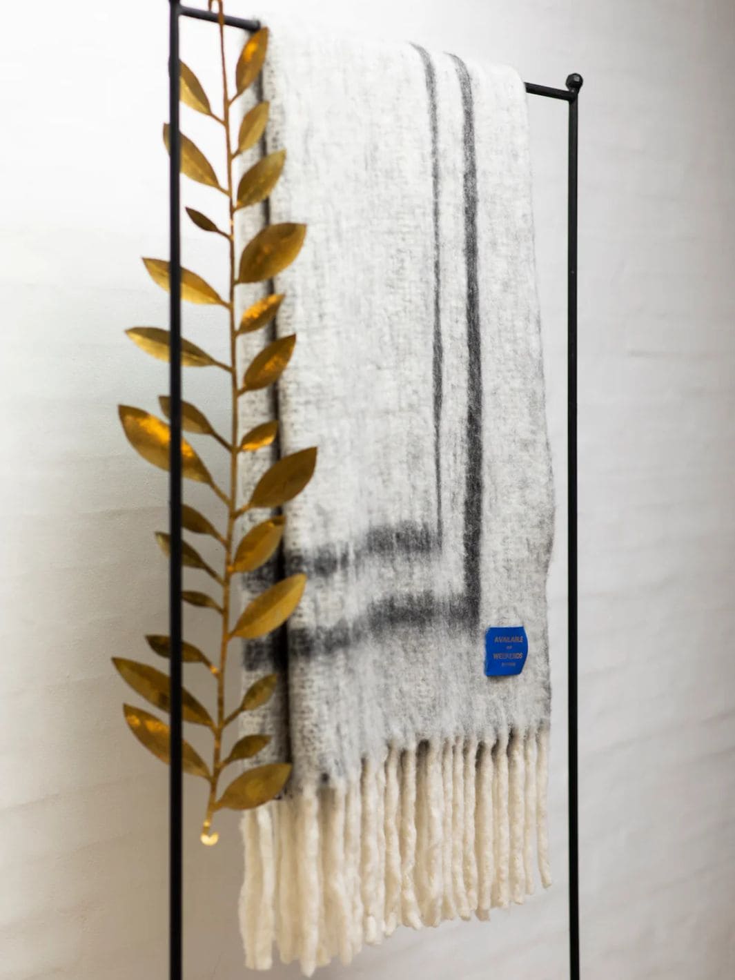 Bongusta Weekend Plaid, Creme & Ink Blanket | Twentyseven Toronto