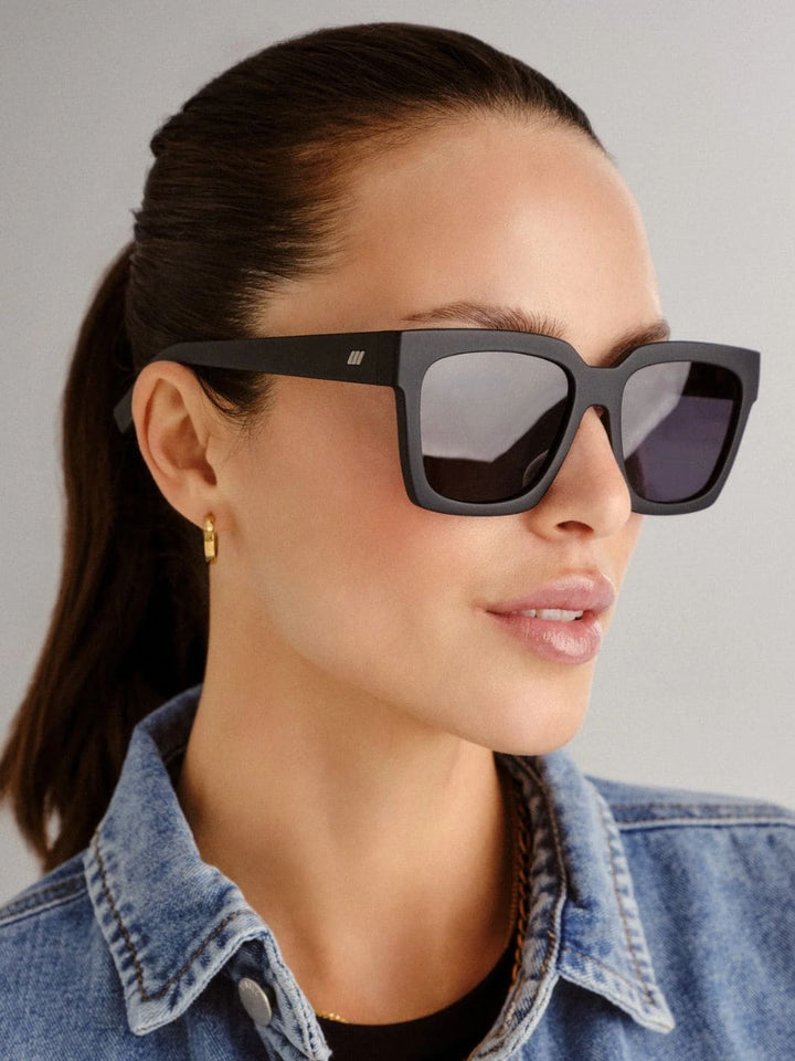 Le Specs Weekend Riot Sunglasses in Matte Black Polarised | Twentyseven Toronto