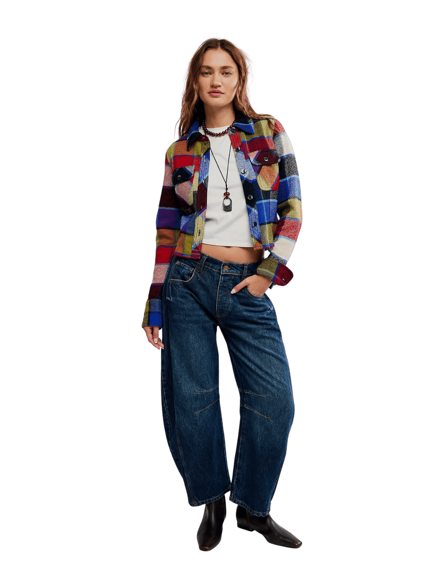 Free People We the Free Winnie Plaid Shirt in Country Combo | Twentyseven Toronto