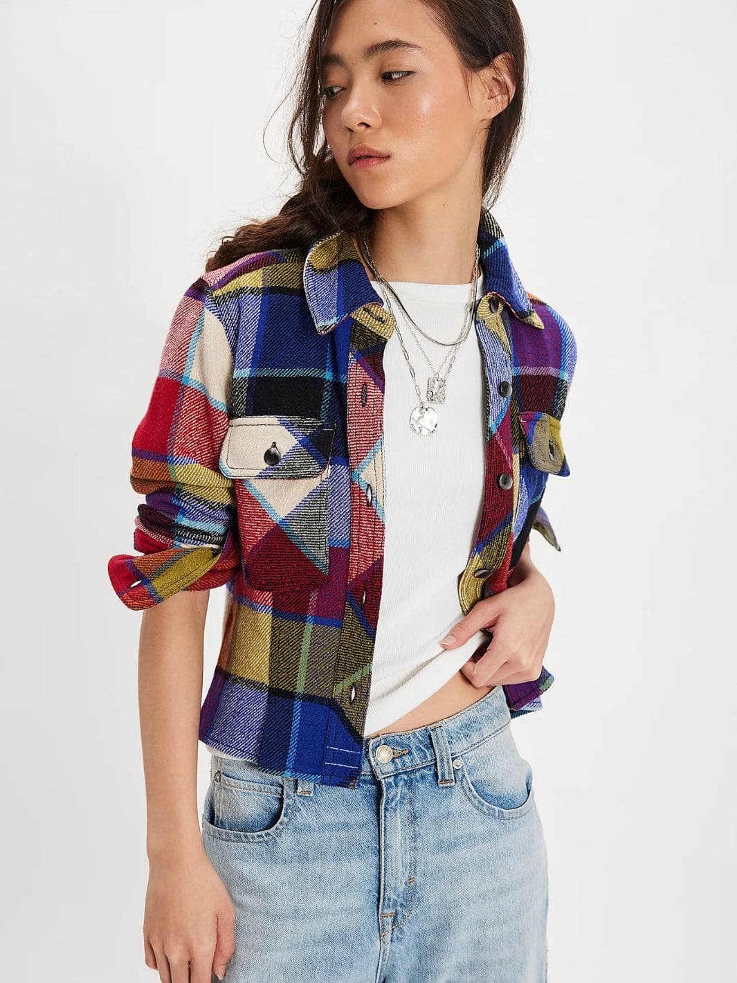 Free People We the Free Winnie Plaid Shirt in Country Combo | Twentyseven Toronto
