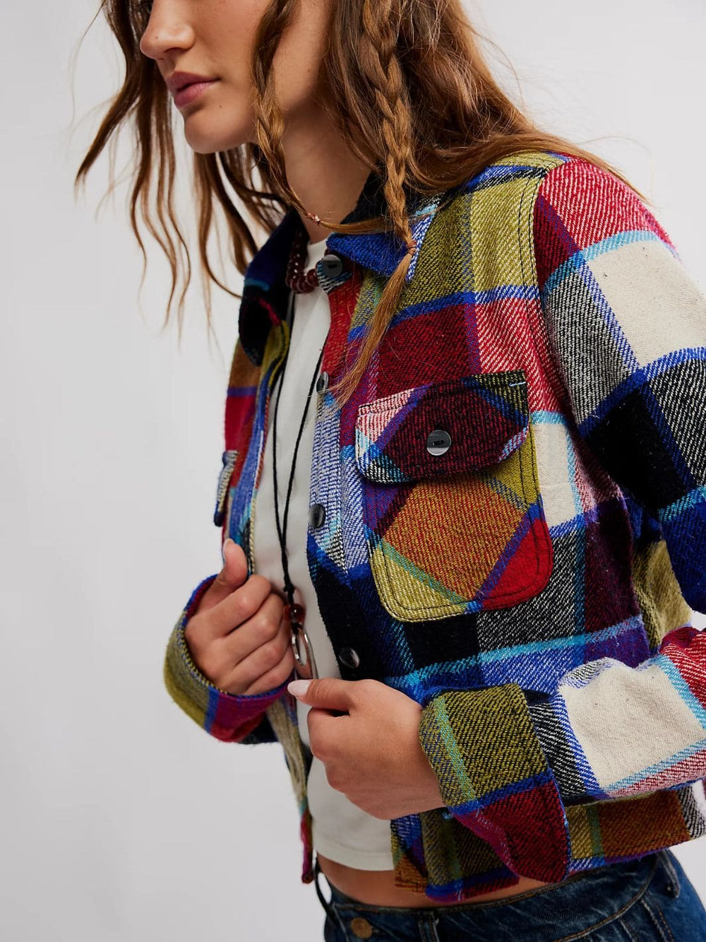 Free People We the Free Winnie Plaid Shirt in Country Combo | Twentyseven Toronto