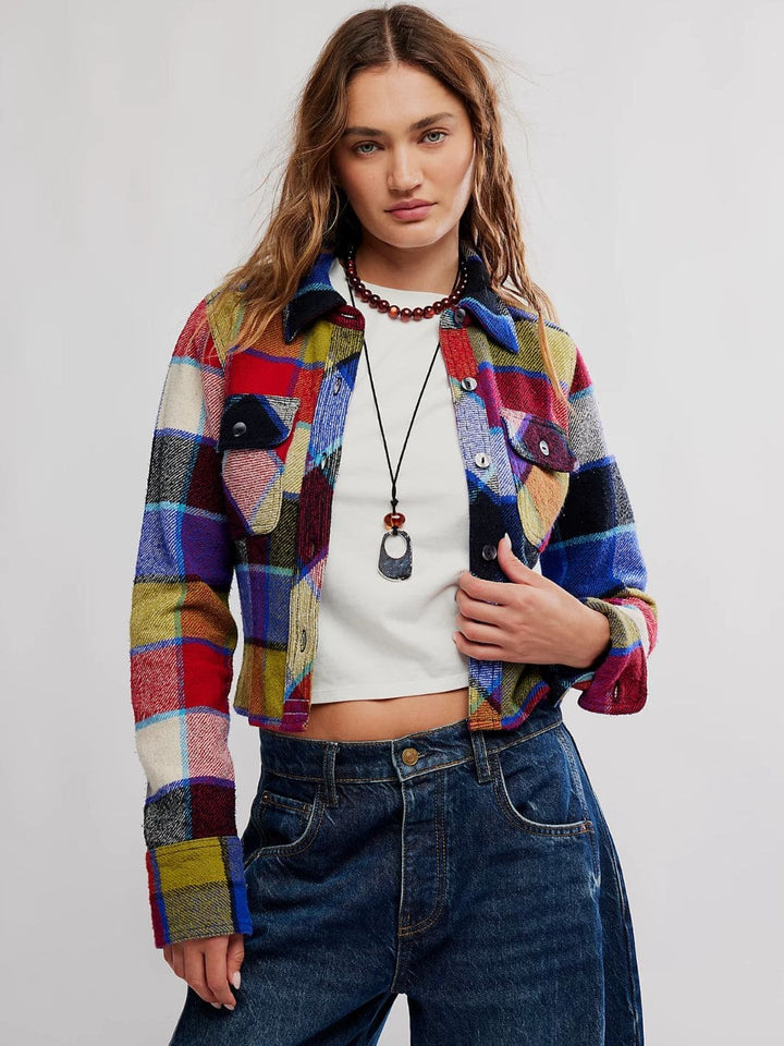 Free People We the Free Winnie Plaid Shirt in Country Combo | Twentyseven Toronto
