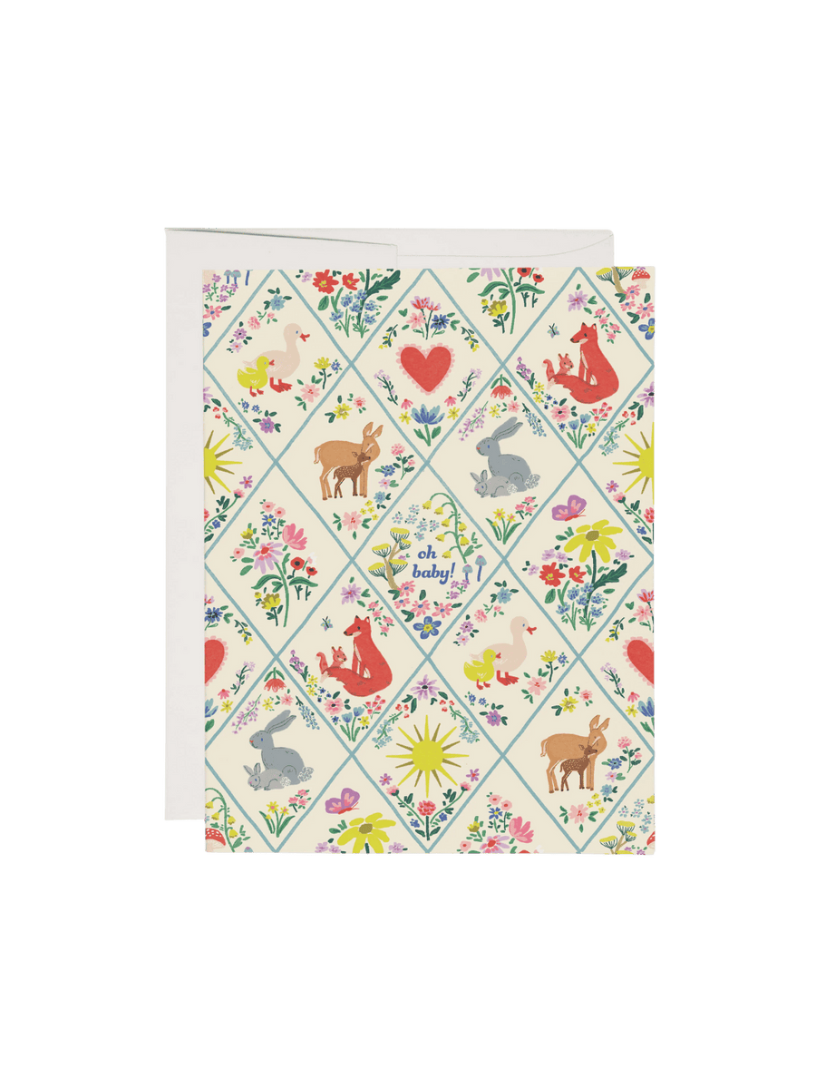 Red Cap Cards Woodland Critters Baby Greeting Card by the House that Lars Built | Twentyseven Toronto