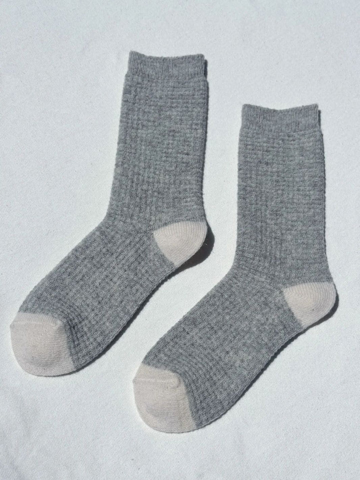 Le Bon Shoppe Wool Waffled Socks - Stone / Cream | Twentyseven Toronto