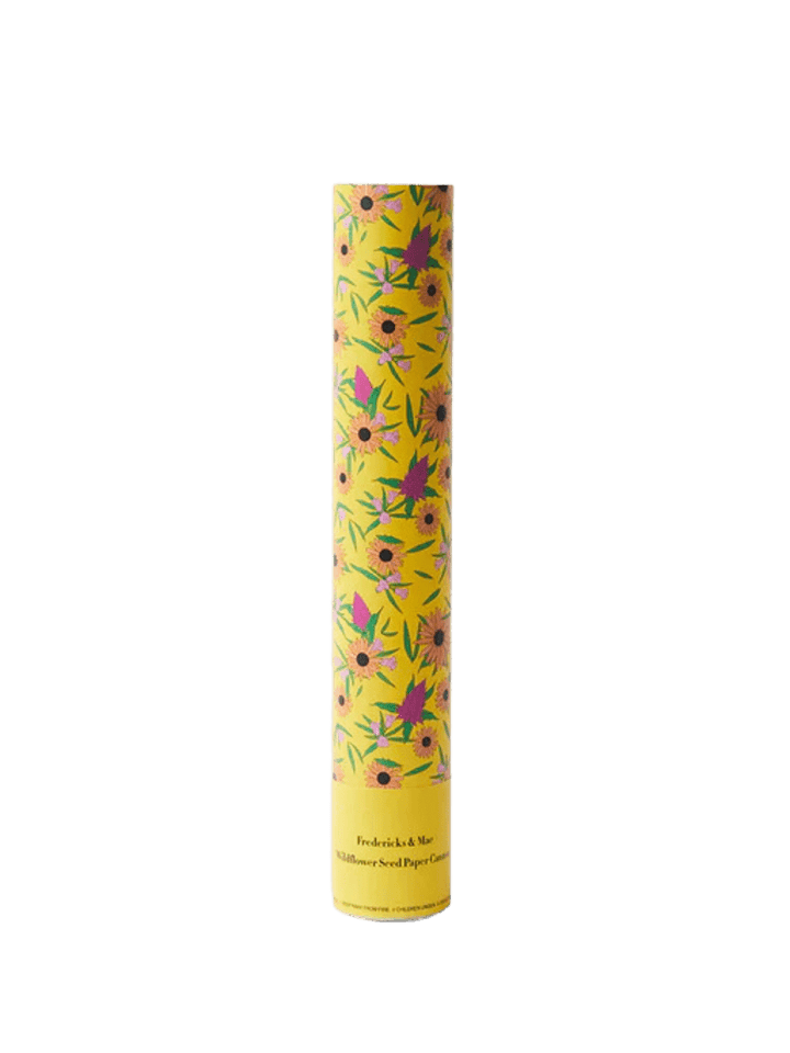wildflower seed cannon Fredericks & Mae Yellow Wildflower Seed Paper Cannon