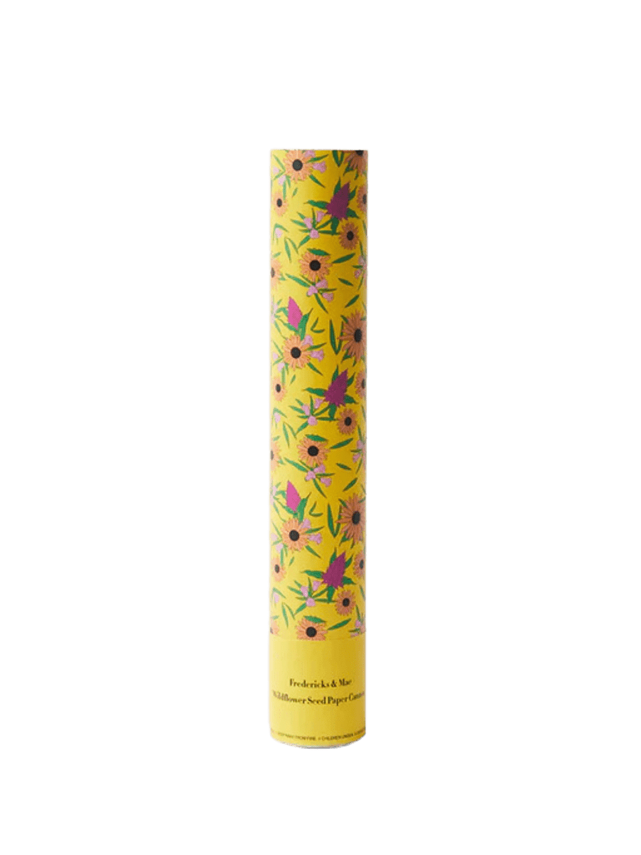 fredericks and mae wildflower seed paper cannon Fredericks & Mae Yellow Wildflower Seed Paper Cannon