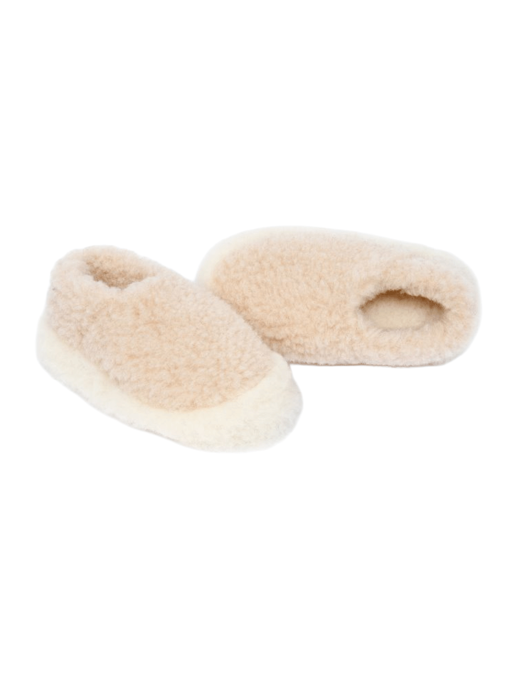 Yoko Wool Full Slippers in beige with a plush wool finish and full-coverage design | Twentyseven Toronto