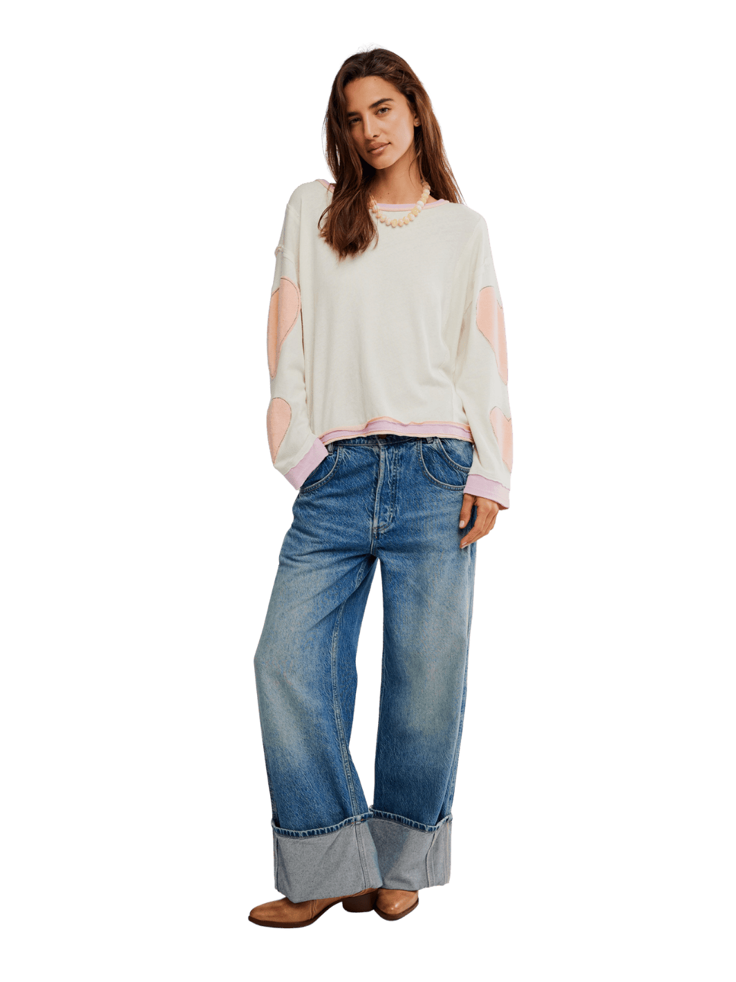 We the Free by Free People You're A Star Tee in Mint Heart Combo | Twentyseven Toronto