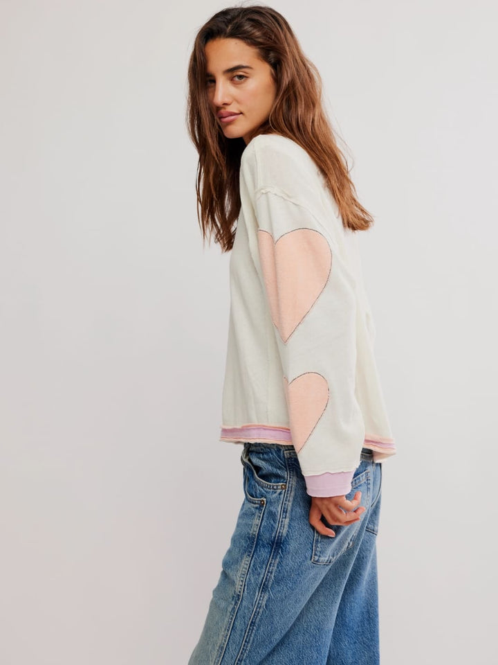 We the Free by Free People You're A Star Tee in Mint Heart Combo | Twentyseven Toronto