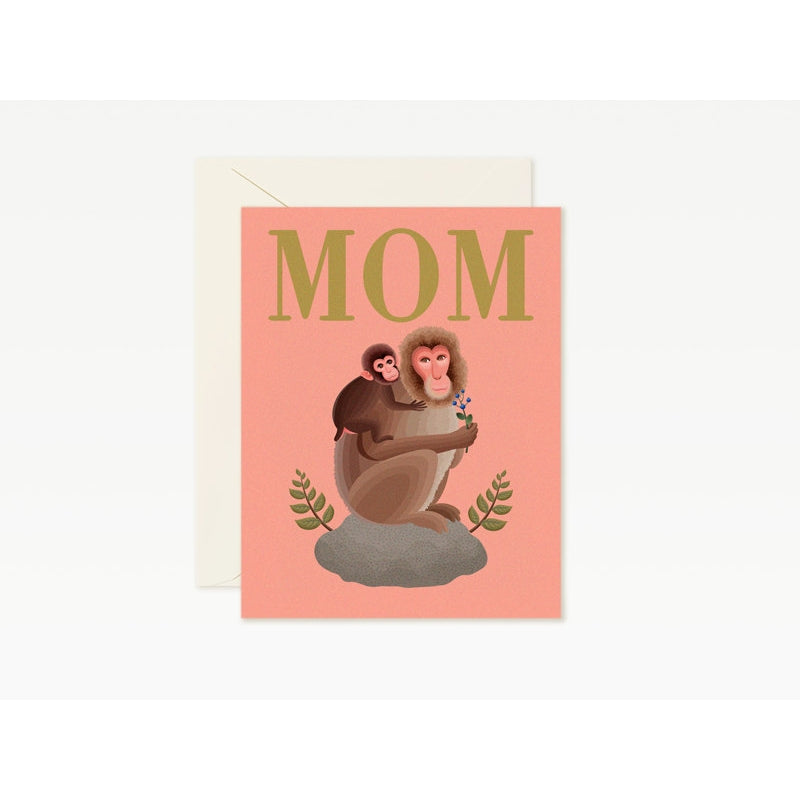 Twentyseven Toronto - Clap Clap Design New Mom - Mom and Baby Monkey Card