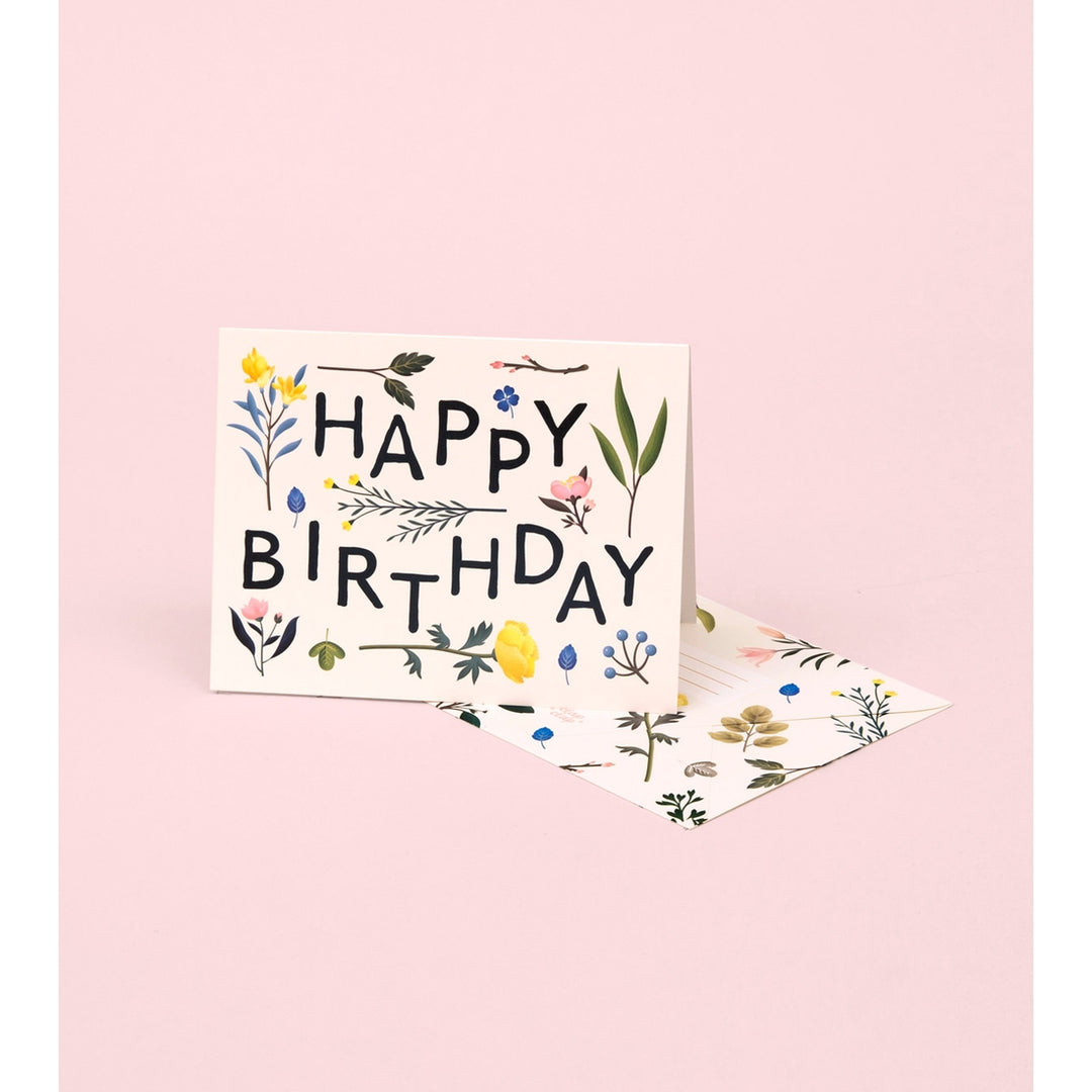 Plant Variety Birthday Card - Ivory