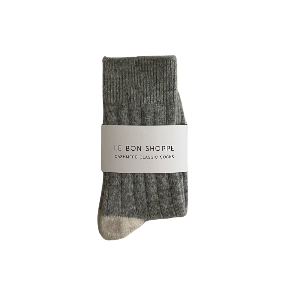 Twentyseven Toronto - Le Bon Shoppe Classic Cashmere Socks - Grey Melange