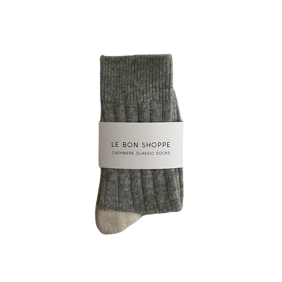 Twentyseven Toronto - Le Bon Shoppe Classic Cashmere Socks - Grey Melange
