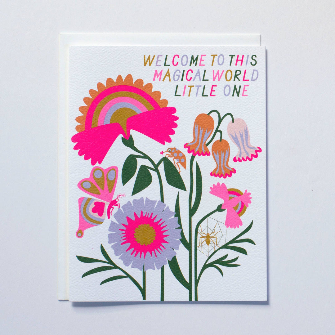 Welcome to this Magical World Baby Note Card