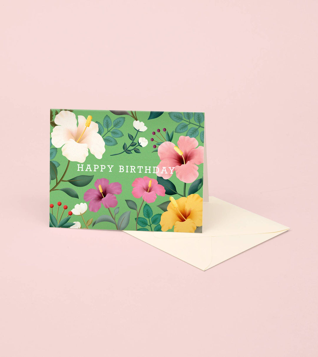 Hawaiian Hibiscus Floral Birthday Card