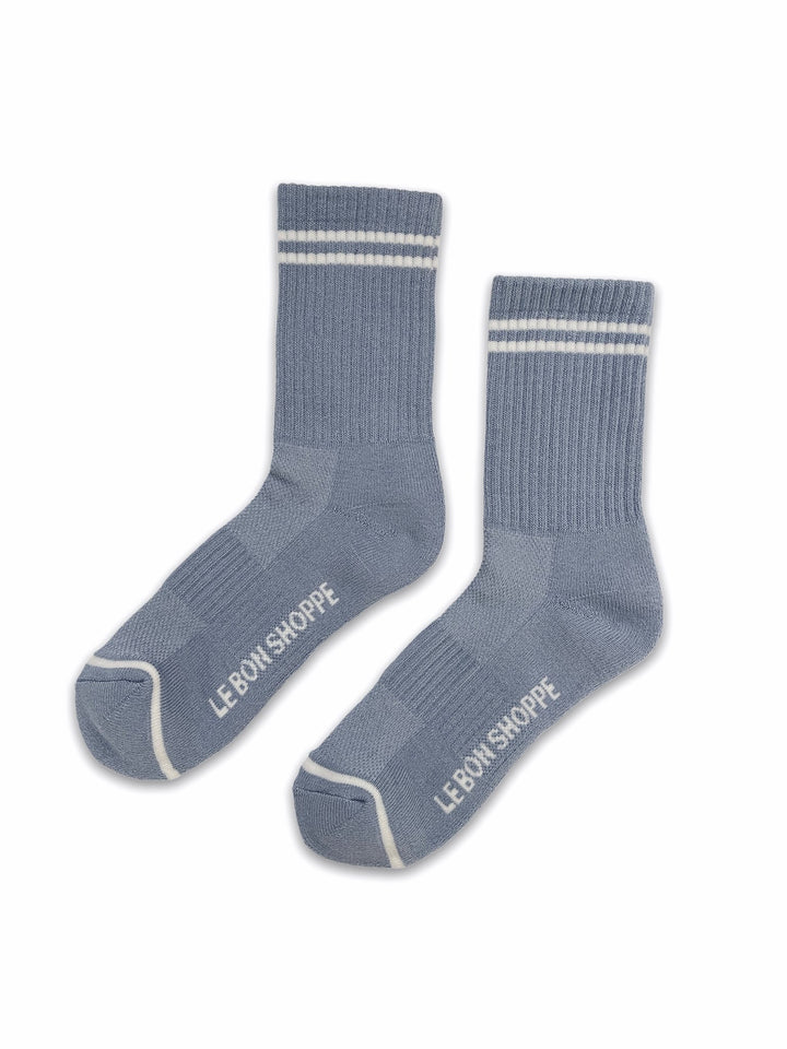 Le Bon Shoppe Boyfriend Socks - Blue Grey Twentyseven