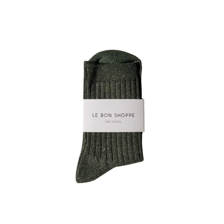 Twentyseven Toronto - Le Bon Shoppe Her Socks (MODAL Lurex) - Pine Glitter