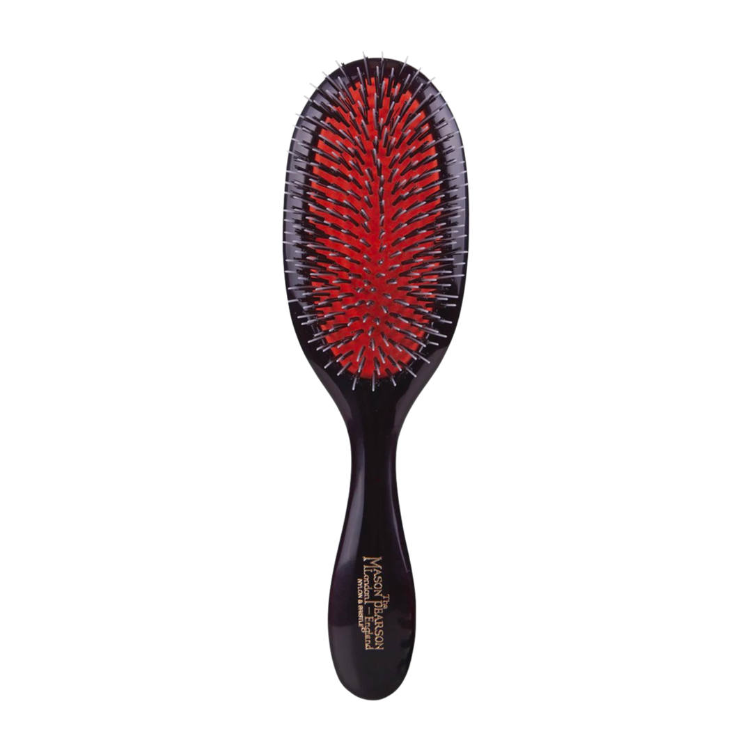 Hair brush with boar and nylon bristles deals