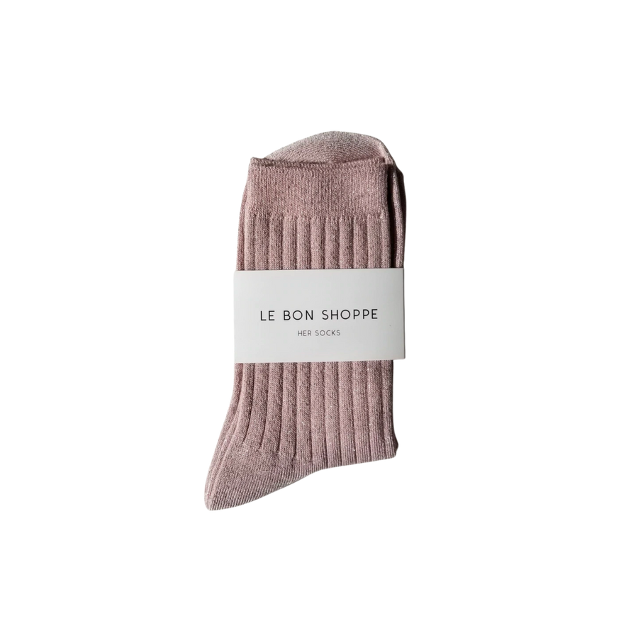 Twentyseven Toronto - Le Bon Shoppe Her Socks (MODAL Lurex) - Rose Glitter