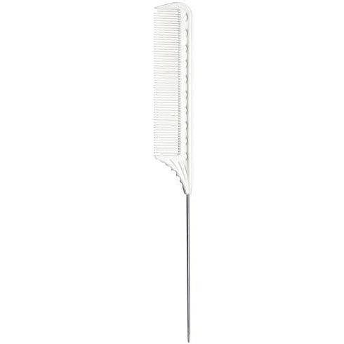 ys park YS-108 SUPER STAINLESS STEEL PIN TAIL COMB 8.8" - WHITE twentyseven