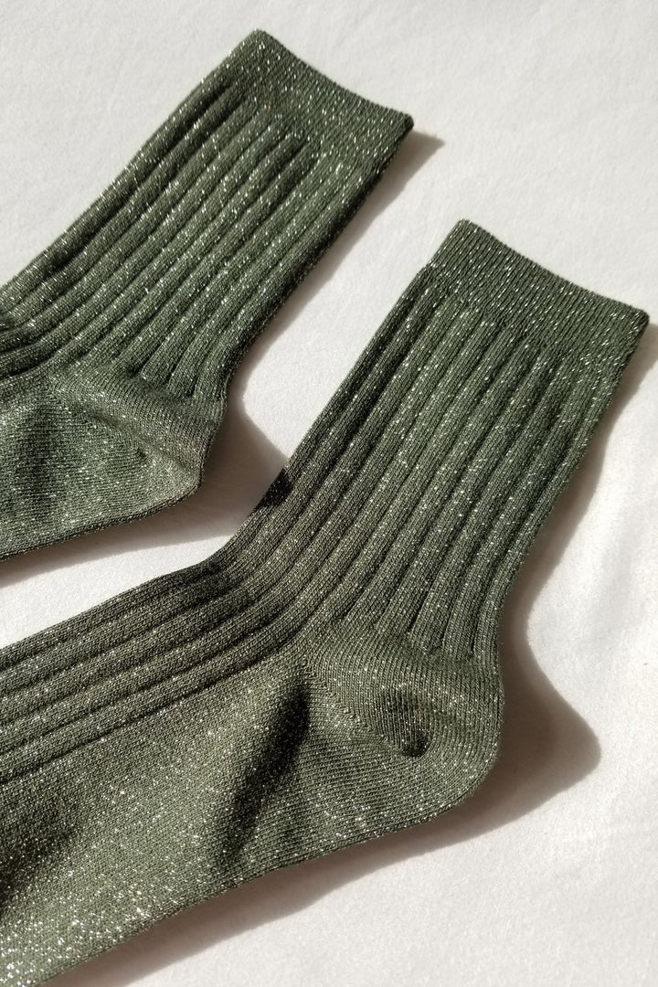 Twentyseven Toronto - Le Bon Shoppe Her Socks (MODAL Lurex) - Pine Glitter